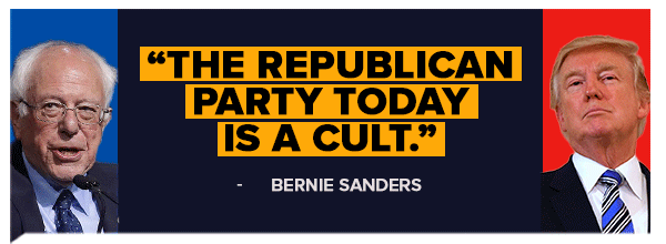 Bernie Sanders: The Republican Party today is a cult.