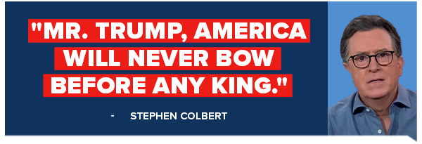 Stephen King: Mr. Trump, America will never bow before any king.