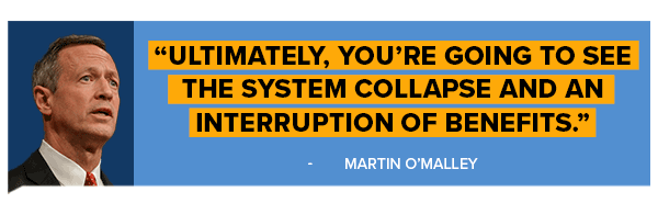 Ultimately, you're going to see the system collapse and an interruption of benefits. Ultimately, you're going to see the system collapse and an interruption of benefits. I believe you will see that within the next 30 to 90 days.