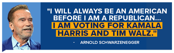 ARNOLD SCHWARZENEGGER: I will always be an American before I am a Republican... I am voting for Kamala Harris