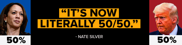 NATE SILVER: It's now literally 50/50