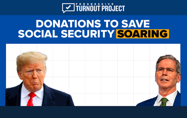 Donations to save social security soaring. Donations to save social security soaring.