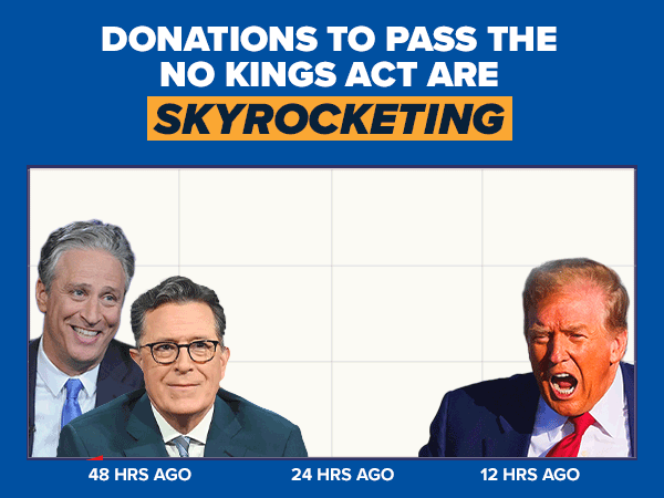 Donations to pass the No Kings Act are skyrocketing.