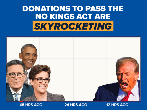 Donations to Pass the No Kings Act SOARING