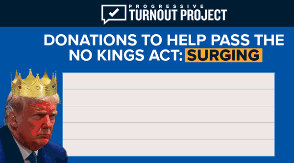 DONATIONS TO HELP PASS THE NO KINGS ACT SURGING