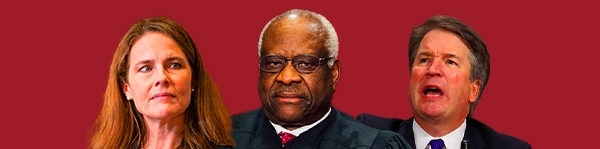 Amy Coney Barrett, Clarence Thomas, and Brett Kavanaugh