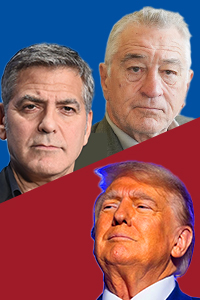 Robert De Niro and George Clooney // Donald Trump