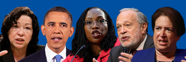 Robert Reich, Barack Obama, Elena Kagan, Sonia Sotomayor, and Ketanji Brown Jackson