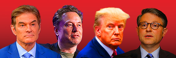 Donald Trump, Dr. Oz, Mike Johnson, Elon Musk