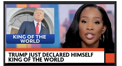 Abby Phillips (on right) Trump (on left) just declared himself King of the World