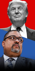 Alvin Bragg and Donald Trump