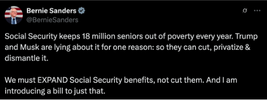 Bernie Sanders tweet