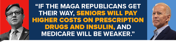 President Biden: "If MAGA Republicans get their way, Seniors will pay higher costs on prescription drugs and insulin, and Medicare will be weaker."