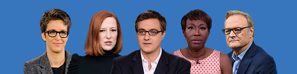 Rachel Maddow, Lawrence O'Donnell, Jen Psaki, Joy Reid, Chris Hayes